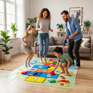 Jeu de sol personnalisé OEM pour activités intérieures en famille et entre amis avec tapis en plastique - Product Image 1