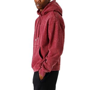 Sudadera Ligera con Capucha para Hombre, Lavado Ácido, Bordada, de Poliéster/Algodón, Ajuste Regular, Estilo Urbano Vintage, Invierno 2026 - Product Image 4