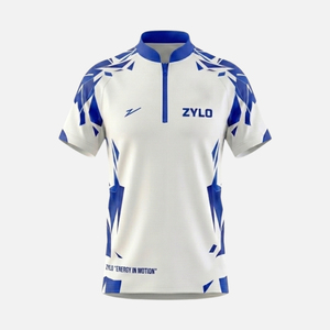 เสื้อเจอร์ซีย์ตาข่ายแบบซับลิเมชั่นสั่งทำขายส่ง |   เสื้อดาร์ทผู้ชาย OEM แบบซิป ระบายอากาศได้ดี แห้งเร็ว ใส่ได้ทั้งชายและหญิง - Product Image 2