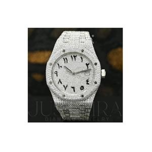 Unique Design Fashion Moissanite Diamond <b>Watch</b> for Couples Matching Luxury Wristwatch <b>Set</b> with Shiny Stones Available For Sale - Product Image 1