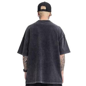 T-shirt Homme Personnalisé Vierge à Effet Délavé Acide, Coton Lourd 100% Respirant, Coupe Oversize Streetwear Grandes Tailles – Vente en Gros - Product Image 3