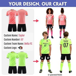 Camisetas de Fútbol Personalizadas para Hombres, Mujeres, Jóvenes y Niños, Camisetas de Equipo Personalizadas con Nombre, Número y Logotipo - Product Image 4