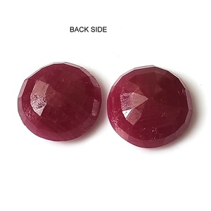 Ensemble de 2 pierres précieuses en rubis corindon naturel d'Afrique, 25,80 carats, taille ronde facettée - Product Image 6