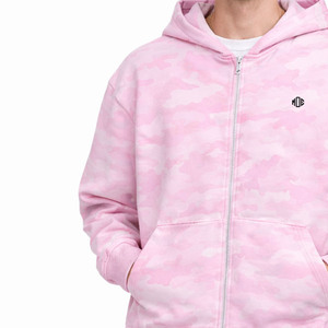 Sudadera con capucha y cremallera completa de diseño de camuflaje de moda al por mayor, de algodón grueso y forro polar, para caza, con estampado Real Tree, personalizada, OEM - Product Image 5