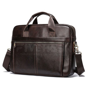 Men Leather Laptop Bag Stylish And Durable Design With Multiple Pockets Ideal For Business Travel Office And Daily Carry Use - Product Image 2