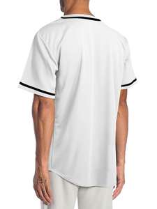 Maillot de baseball respirant à manches courtes, grande taille, avec transfert thermique, chemises boutonnées, uniformes de sport unisexes, logo personnalisé - Product Image 5