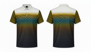 Custom Mens Polo Shirt Sublimation Gradient Color Fashion Short Sleeve Golf Polo Luxury Casual Breathable Men Clothing Tops - Product Image 4