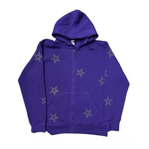 Custom Men's Organic Cotton <b>Oversized</b> <b>Fleece</b> <b>Hoodie</b> Personalized Workwear with Rhinestones Hoodies & Sweatshirts - Product Image 1