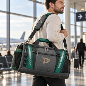 Bolsa Deportiva de Nailon con Múltiples Compartimentos, Resistente al Agua, Gris Verde, Ovalada, para Gimnasio, Viajes, Uso Diario, Unisex - Product Image 2