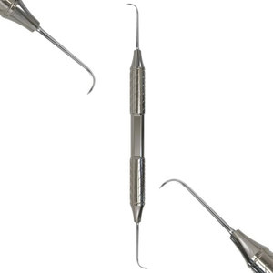 Ensemble d'instruments dentaires double extrémité de qualité médicale en acier inoxydable de haute qualité Nebraska 128 : détartreur et explorateur dentaire - Product Image 1