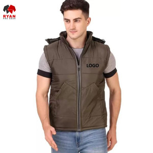 เสื้อกั๊กพัฟเฟอร์ผู้ชายคุณภาพพรีเมียม เนื้อผ้านุ่มสบาย ระบายอากาศได้ดี พร้อมโลโก้แบบกำหนดเอง ลายเรียบ - Product Image 4