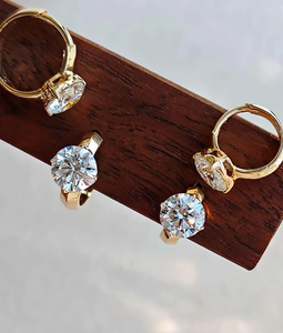 Pendientes Colgantes de Lujo con Diamantes Cultivados en Laboratorio, Corte Brillante, Certificación IGI, Alta Claridad, Joyería de Boda para Mujer - Product Image 4