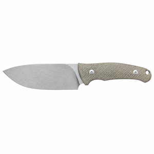 <b>Outdoor</b> Hunting Knives with Grey Textured Handle Stonewashed Broad <b>Steel</b> Blade for Camping Wilderness Exploration and Field - Product Image 1