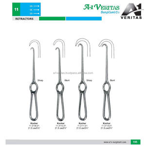 Ensemble d'instruments chirurgicaux réutilisables A-1 VERITAS Kocher Retractor 21,5 cm pour cliniques de chirurgie générale (vente en gros) |   ISO 13485 - Product Image 5