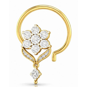 Anneau de nez léger en diamant, confortable à porter pendant de longues heures, idéal pour un usage quotidien, au meilleur prix. - Product Image 1
