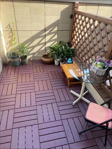 Balcony Terrace Garden Swimming Pool Deck Tiles Outdoor Wood Grain <b>Plastic</b> Flooring - Product Image 6