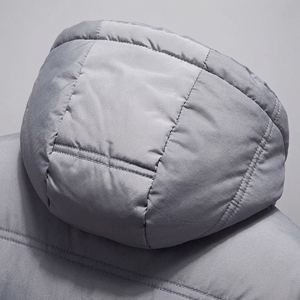 Veste d'hiver matelassée personnalisée pour homme, à capuche, chaude, faible MOQ, vente en gros, fabricant OEM ODM - Product Image 3