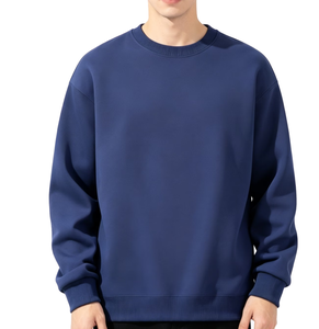 Sweat-shirt à col rond pour homme, tendance, 100% coton molletonné, prix de gros, coupe décontractée, uni, manches longues - Product Image 1