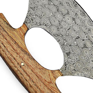 Sac de livraison de pizzas en acier Damas fait main, couteaux de qualité industrielle, pierre à pizza, manche en bois, étui en cuir, réglable - Product Image 5