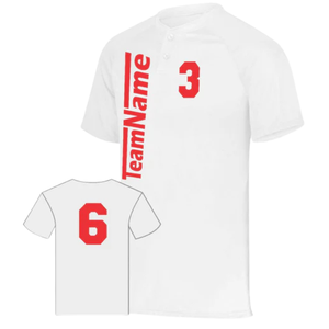Youth Attain Two <b>Button</b> Custom Baseball Jersey Lightweight Polyester Team Uniform Sports <b>Shirt</b> OEM Wholesale Supply - Product Image 1