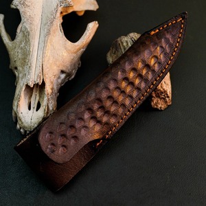 Couteau de chasse en acier inoxydable de 8,8 pouces, lame pleine longueur, manche en bois, lame fixe + étui - Product Image 6
