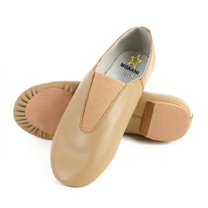 Chaussures de danse plates en cuir véritable pour femmes MBAANI, chaussures de ballet jazz souples avec logo étoile - Product Image 2