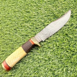 Custom Handmade Carbon Steel Hunting <b>Knife</b> 13 Inch <b>Bone</b> <b>Handle</b> with Brass Bolster Ambidextrous Durable-THEWIZ CRAFTS - Product Image 6