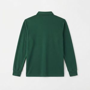 Chemise décontractée tricotée à manches longues respirante pour homme grande taille verte avec motif imprimé photo - Product Image 2
