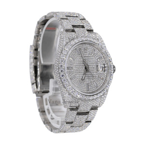 Reloj de Pulsera Mecánico de Lujo de Acero Inoxidable para Hombre, Alta Calidad, Analógico, con Cristal de Diamante Moissanita, Estilo Hip Hop 100 - Product Image 1