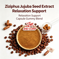 Poudre d'extrait naturel de graines de Jujuba (Ziziphus) 2% Jujuboside, végétalien, sans OGM, ingrédient en vrac pour complément de soutien au sommeil et à la relaxation