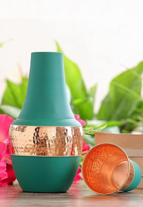Mart Pure Copper Water <b>Bottle</b> Green Matte Finish Premium <b>Drinking</b> <b>Bottle</b> for Healthy Hydration and Daily Use - Product Image 3
