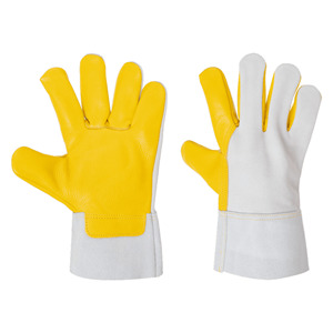 Gants de sécurité haute performance pour soudage TIG, construction robuste avec coutures renforcées, en cuir de mouton et croûte de vache, certifiés CE - Product Image 1