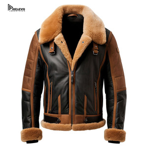 Faux Leather <b>Jacket</b> with Stand Collar <b>Mens</b> Warm Winter Coat Stylish Casual Streetwear Front Logo OEM Private Label Supply - Product Image 1