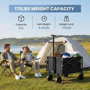 Chariot utilitaire pliable mini, robuste et durable, avec roues, capacité de charge de 220 lb, chariot pliable - Product Image 6