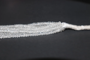 AAA + topaze blanche naturelle perles de rondelle à facettes pierres précieuses en vrac en gros - Product Image 2