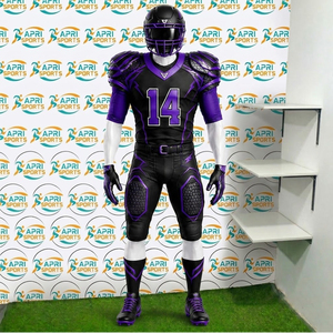 Uniformes de football américain à faible MOQ, 100 % polyester, anti-UV, respirants, pour équipes nécessitant une protection fiable, avec coutures robustes - Product Image 5