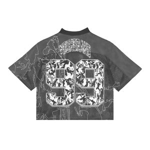 Camiseta de Fútbol Personalizada para Hombre, Corte Cuadrado, Estilo Vintage, Impresión Digital, Malla 100% Algodón Transpirable - Product Image 2