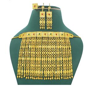 Collares de microformación chapados en oro, conjunto de joyería tradicional y de boda, regalo para mujer, diseñador de cobre y latón Martasha - Product Image 3