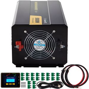 Convertitore di Energia a Onda Modificata 5000W, Adattatore per Veicoli 12V DC a 110V AC, Inverter con Schermo LCD e Telecomando - Product Image 1