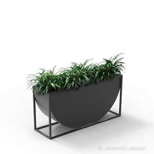 Macetero Rectangular Negro Moderno con Soporte para Plantas y Flores de Interior, Diseño Metálico con Recubrimiento en Polvo - Product Image 3