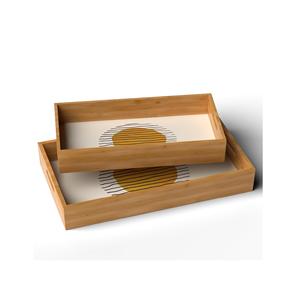 Decorative <b>with</b> Sun Motif Premium MDF Multipurpose Trays for Kitchen Dining Large Medium <b>Small</b> - Product Image 6