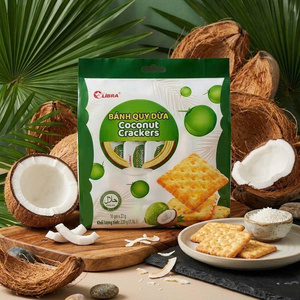 ถุงซองทรงสี่เหลี่ยมสำหรับขนมขบเคี้ยวกรอบหวานๆแครกเกอร์มะพร้าว220กรัม - Product Image 1