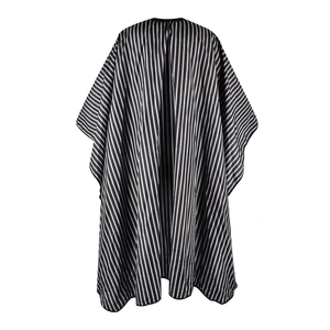 Capa de Peluquería Profesional a Rayas, Material de Pongee Antiadherente, Cómoda, Protectora y Reutilizable - Product Image 1