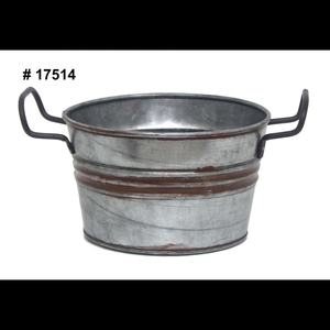 Bac à glace en acier galvanisé, seau à glace en fer avec poignée en corde de jute, bac à glace métallique pour fête, refroidisseur à vin - Product Image 3