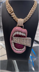 Colgantes de Moissanita 3D Completos, Estilo Hip Hop, con Letras Personalizadas, Colgante con Nombre Iced Out, Colgante de Moissanita Personalizado S925 - Product Image 3