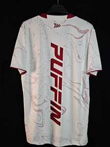 Maillot de football personnalisé OEM PUFFIN SPORTS, sublimation, pour homme, tissu mesh respirant, manches courtes, col rond, adulte, toutes saisons - Product Image 2