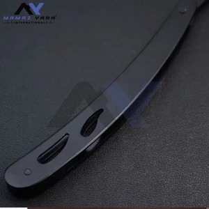 Navaja de Barbero Profesional Manual de Acero Inoxidable con Bloqueo Deslizante, Plegable, de Una Sola Hoja, Afilada para Recortar Barba - Product Image 4