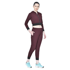 2022 Wholesale Custom Women's Winter Tracksuit Short Set Two-Piece <b>Crop</b> <b>Tops</b> Shorts Pants Outfits 100% Cotton Eco-Friendly - Product Image 2