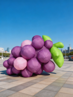 Fruits gonflables à suspendre, raisins violets gonflables géants, ballon gonflable en forme de raisin pour la publicité et la décoration des supermarchés