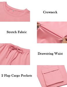 Men Summer Short Set Crewneck <b>T</b> Shirt and <b>Track</b> Shorts 2 Piece Outfit Bulk Supplier - Product Image 6